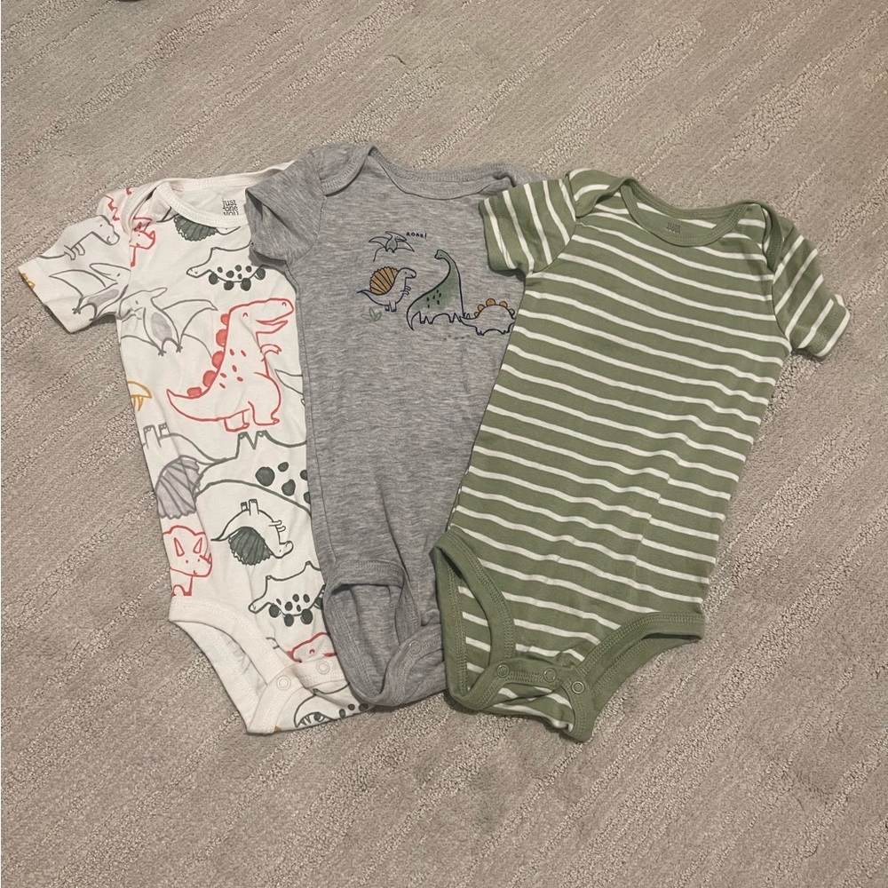 NWOT Bundle of Dinosaur Onesies, 18 months